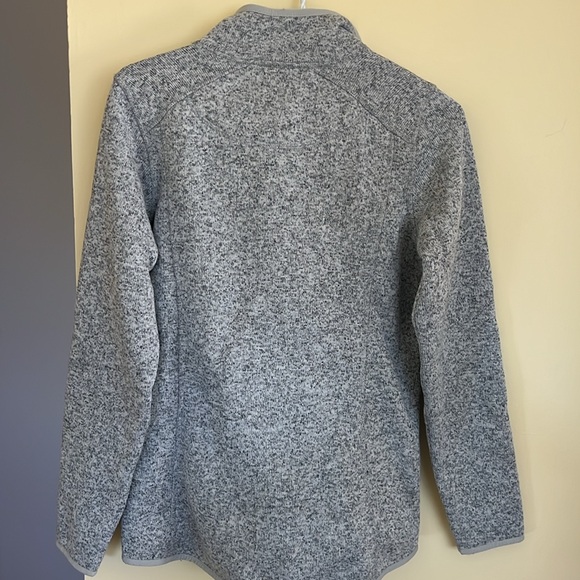 Heathered grey llbean zip-up fleece, size xs - Picture 4 of 4